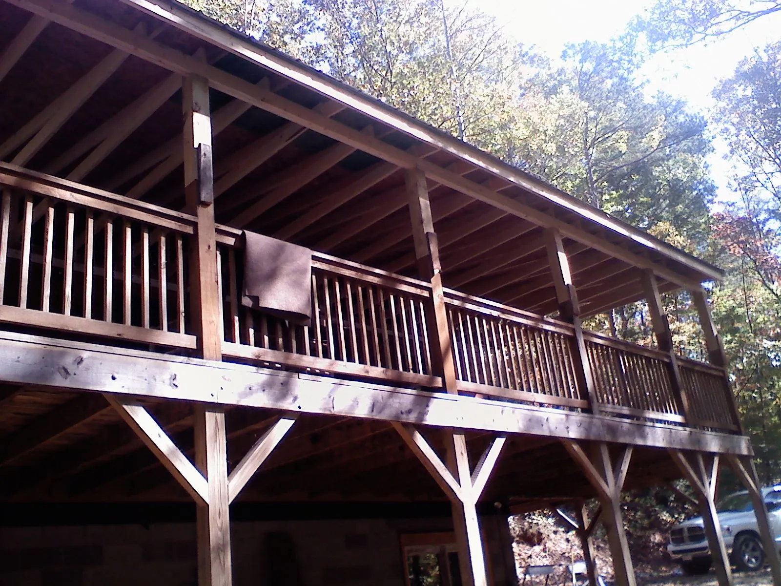 Timber framing under a new elevated porch and deck — Roof Leak Repair in Atherton by Roofing Brothers